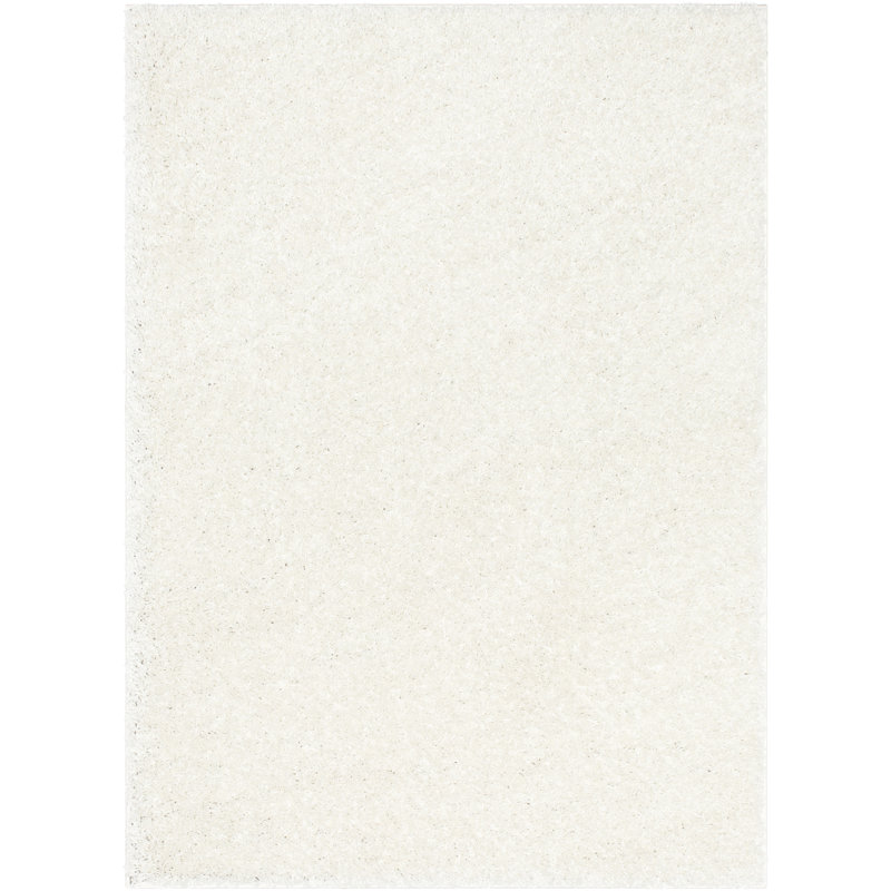 Well Woven Emerson Modern Solid Ivory Textured Shag Rug & Reviews Wayfair